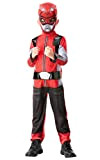 Rubie's Costume ufficiale Power Rangers, Beast Morphers – Red Ranger Childs Deluxe – 7-8 anni, Multicolore