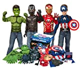 Rubie's G40077 Marvel Avengers - Baule da gioco con Iron Man, Capitan America, Hulk, Black Panther Box, ragazzi, taglia unica, ...