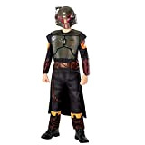 Rubies Costume Boba Fett Deluxe per ragazzi, Jumpsuit con dettagli impreso 3D, mantello e maschera, Oficiale Marvel per halloween, carnevale ...