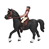 RUIRUIY Classic English Horse and Rider Playset, Horse Models, Foal Figure Toys, Realistic, Science Educational Toys, Collectible Riding Figure(Rosa-Reiter)