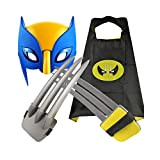RUTXE, 1 paio di Artigli di Wolverine per bambini Set di artigli di maschera per mantello di Wolverine (set di ...