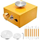 RZiioo Mini tornio per Bambini e Principianti, ceramiche elettriche con 2 Giradischi (6,5 cm / 10 cm) e Strumento per ...