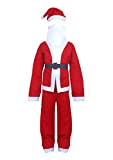 S-Costume da Babbo Natale con bambini vestito per bambina, età 4-6 anni)