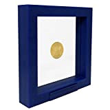 SAFE 4501 quadro per moente 3D blu 13x13 cm | cornice trasparente fronte retro | porta monete da collezione | ...