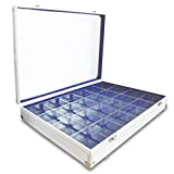 SAFE 5881 bacheca portaoggetti in alluminio per modellini e minerali | 24 scompartimenti 65 x 58 mm | vetrina espositiva ...