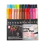 SAKURA Koi Coloring Brush Pens - Set di 24 pennelli con astuccio