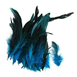 SamGreatWorld - Piume di pavone, 10 pezzi, 20-25 cm, colore viola naturale, blu profondo, 12-20cm