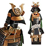 Samurai guerriero nero/oro - Oda Nobunaga Shogun giapponese Samurai Armatura Miniature Statue