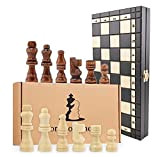 Scacchiera in Legno Professionale Scacchi - Chess, Scacchiere Set Portatile Gioco da Viaggio per Adulti Bambini 35 cm x 35 ...
