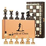 Scacchiera in Legno Professionale Scacchi - Chess, Scacchiere Set Portatile Gioco da Viaggio per Adulti Bambini 35x35 cm