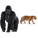Schleich - 2514770 Gorilla Maschio & 2514729 Tigre Figurina