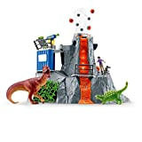 SCHLEICH 42564 Dinosaurus - De Grote Vulkaan Expeditie - Speelfigurenset - Kinderspeelgoed voor Jongens en Meisjes - 4 tot 10 ...