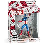 SCHLEICH- Captain Marion Capitan America Figurina Supereroe Dipinto a Mano, 21503