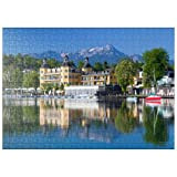 Schlosshotel Am See Contro Mittagskogel (2143 M), Velden, Lago Di Wörth, Austria - Premium 500 Pezzi Puzzle - MyPuzzle Collezione ...