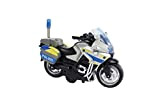 Schmid Spiel Kids Globe 510247 - Ruota per motore della polizia con luce e suono, moto con motore di ritiro, ...