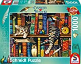 Schmidt Spiele 59991 Gatto sullo scaffale, puzzle da 1000 pezzi, one Size