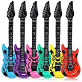 Schramm® 6 Pezzi Air Guitars colorato 100cm in 6 Colori Air Guitar Air Guitar Gonfiabile 6-Pack