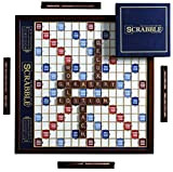 Scrabble Deluxe Wooden Edition with Rotating Game Board by Winning Solutions