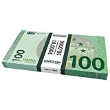 Scratch Cash 100 x € 100 Euro Soldi per Giocare (Dimensioni Reali)