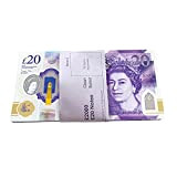 Scratch Cash 100 x £ 20 Sterline Soldi per Giocare – Banconote per Video, Photo Booth, Regali, Scherzi