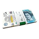 Scratch Cash 100 x £ 5 Sterline Soldi per Giocare – Banconote per Video, Photo Booth, Regali, Scherzi