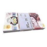 Scratch Cash 100 x £ 50 Sterline Soldi per Giocare – Banconote per Video, Photo Booth, Regali, Scherzi