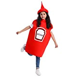 SEA HARE Costume da Cibo Divertente per Bambini Unisex con Ketchup (L:10-12 Anni)