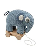 Sebra - Peluche all'uncinetto – Fanto l'elefante – Cotone – Polvere Blue/Blu – 24 x 13 x 25 cm
