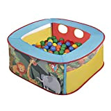 Selonis Recinto Pop-Up Giungla Box Con 100 Palline Per Bambini, Giungla:Giallo/Verde/Blu/Rosso/Arancione