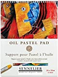 Sennelier Olio Pastel Pad Spirale 12 fogli – 340 g/m² con divisori in cristallo (protezione) senza acido. 24 x 32 ...