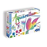 Sentosphere Aquarellum Junior 3900060 - Set per dipingere con acquerelli con 4 Disegni da colorare, Tema: Uccelli del Paradiso