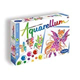 Sentosphere Aquarellum Junior 3900677 - Set per dipingere con acquerelli con 4 Disegni da colorare, Tema: ninfe
