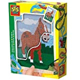 SES-Creative- Hobby e creatività Istruttivo ed educativo Animali Cavallo da Ricamare per Bambini SES, Colore, 867