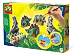 SES-Creative- Hobby e creatività Passatempi per Bambini Animali in Gesso Dinosauri, Multicolore, 1 unità (Confezione da 1), 1406