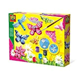 SES-Creative- Set per Modellare e dipingere Una Farfalla con Brillantini per Bambini, 01131