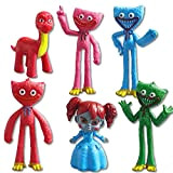 Set di 6 giocattoli di peluche, papavero Character Plushies, morbido gioco horror che circonda bambola, per bambini e fan