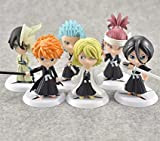 Set di 6 mini statuine di Kurosaki Ichigo Bleach in PVC, set di mini statuine giocattolo per bambini, regalo di ...
