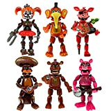 Set di 6 pezzi Five Nights Game FNAF Circus Baby Action Figure Regali di Natale Cake Toppers, 15,2 cm