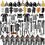 Set di armi Arma medievale personalizzata , MBKE 71 pcs Set di elmetto e arma da soldato militare romano cavaliere ...