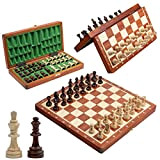 Set di scacchi in legno MAGNETICO da torneo dall'aspetto fantastico, set di scacchi di lusso da 28 cm / 11"con ...