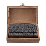 Set di timbri di alfabeto in legno vintage da 70 pezzi Set di timbri di lettere dell'alfabeto Set di timbri ...