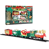 Set treno di Natale Deluxe Decorazione Albero di Natale Classico Elettronico Treno di Natale Babbo Natale con 3 Carri e ...