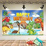 Sfondo di buon compleanno, Dinosauro sfondo di compleanno ragazzi, dinosauro decorazioni di compleanno per bambini, Dino Tema festa di compleanno, ...