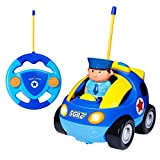 SGILE RC Auto giocattolo radiocomandato per bambini e bambini, auto della polizia radiocomandata con luce e musica, giocattolo per auto, ...