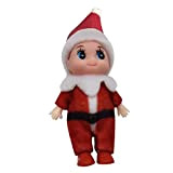 Shenrongtong Elfo di Natale per Bambini - Bambole Fatate con Gambe A Braccia Mobili ， Mini Figurine da Collezione in ...