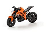 SIKU- Blister 1384 Moto KTM 1290 Super Duke R, Metallo/Plastica, Arancione, Ruote in Gomma, Colore Arancia