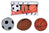Simba 107352005 - Set con 3 Mini Palloni (Basket, Rugby e Calcio)