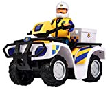 Simba 109251093 - Pompiere Sam Polizia Quad, con personaggio Malcolm, con accessori, stagione 12, dai 3 anni in su