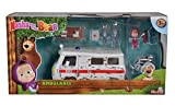Simba - Masha e Orso Playset Ambulanza, 109309863, con Personaggi ed Accessori