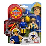Simba Toys Sam & Trevor | Sam Il Pompiere | Set Figure da Gioco Fireman Sam